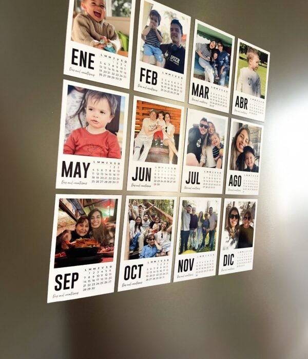 Calendario magnético mes a mes black