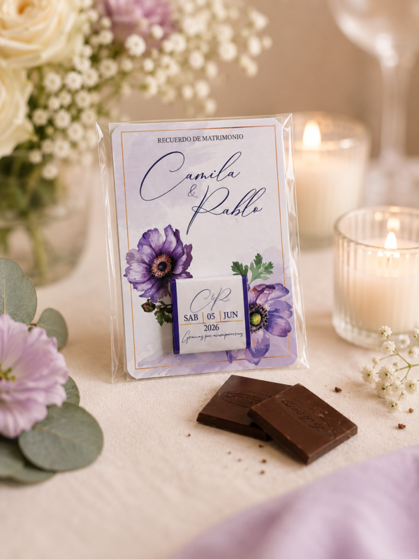 Tarjetita con chocolate